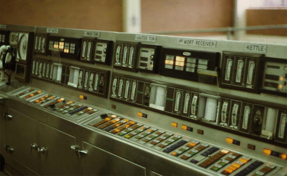 CUB Abbotsford Melbourne Australia brew control panels, circa 1975